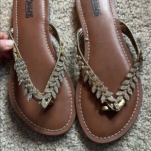 Carlos Santana Women's Gold Sandals